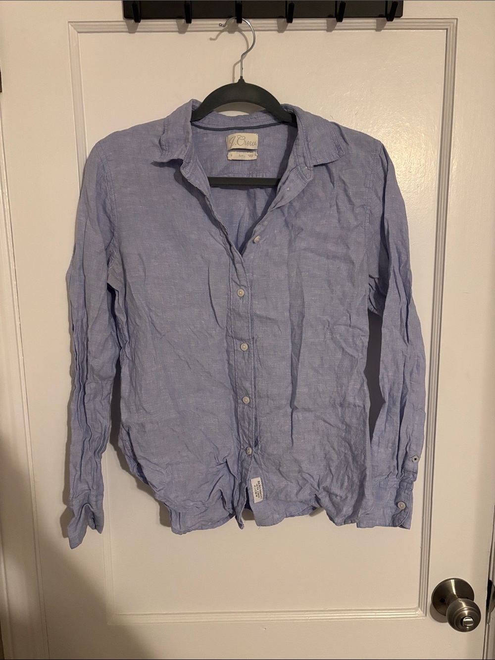 J. Crew Light Blue Linen Button-Down Shirt